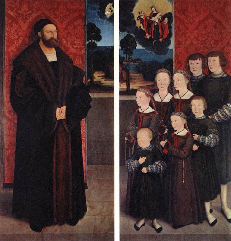 STRIGEL, Bernhard Portrait of Conrad Rehlinger and his Children ar Germany oil painting art